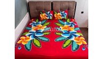 New Design Rayon Bedsheet Hand Painted Originally by Balinese Artisans